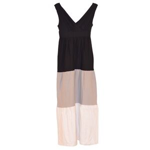 Old Navy Maxi Dress Color Block Black Grey White Long Maxi Dress Size XS